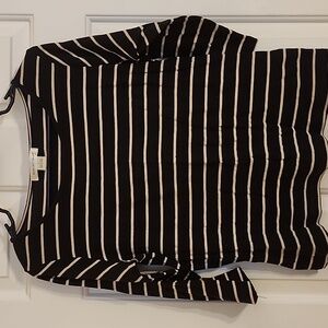 August Silk Striped Top